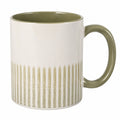 Keramik Kaffeetasse Grün/Weiß 350ml