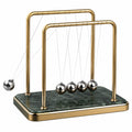 Newton Pendel Kugelspiel Balance Gold Mit Marmorbasis