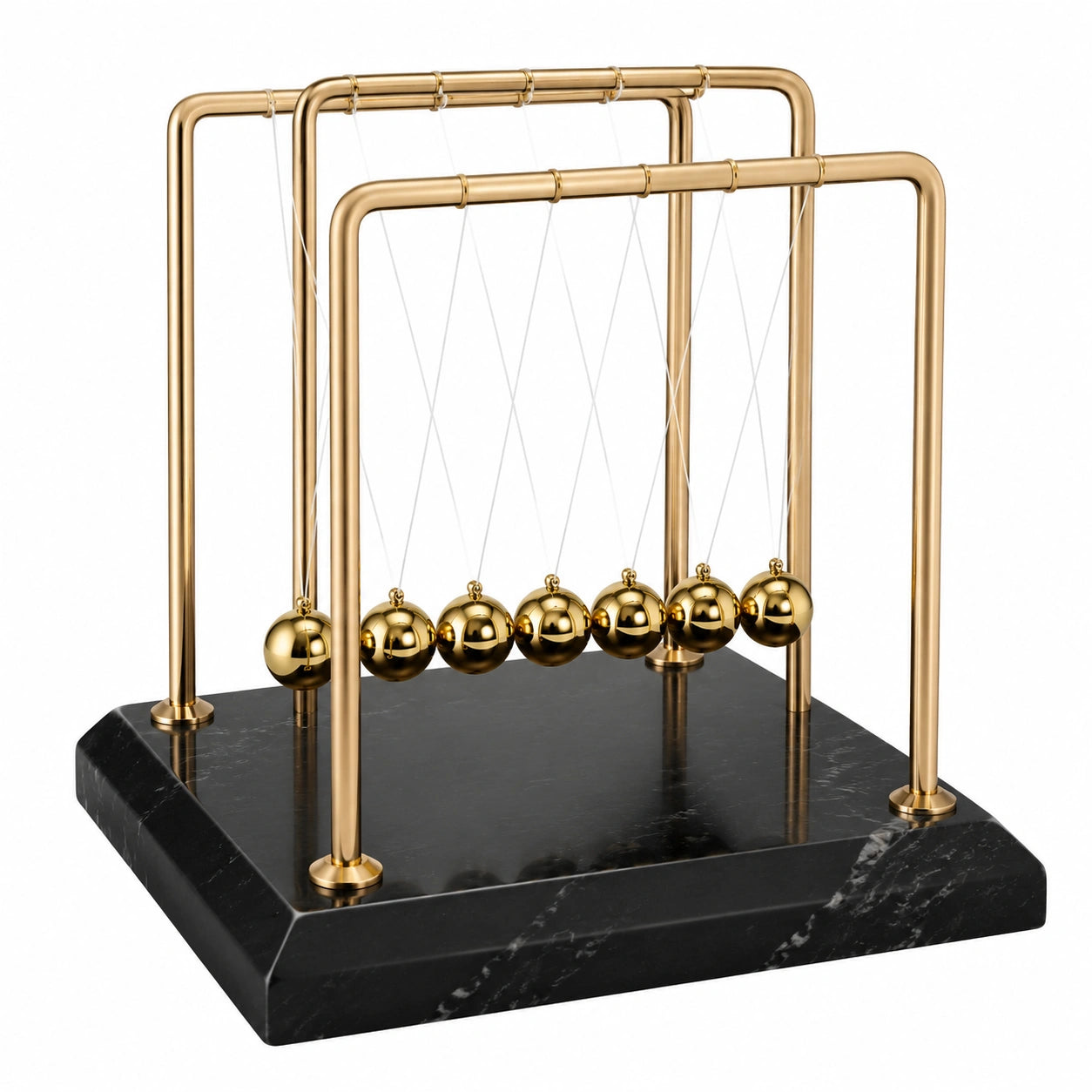 Newton Pendel Tischdekoration Gold Schwarz