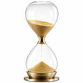 Goldene Sanduhr mit Metallrahmen und 60-Minuten-Timer