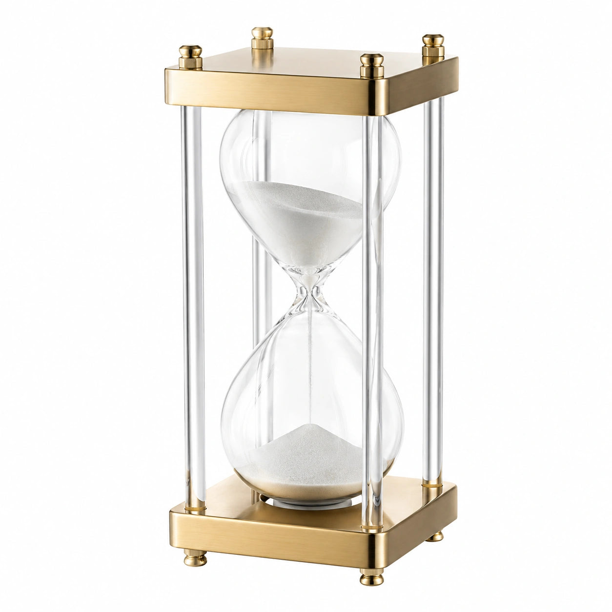 Sanduhr Glas Messing Gold 60 Minuten