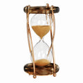 30-Minuten-Sanduhr mit Metallrahmen und Glas in Gold