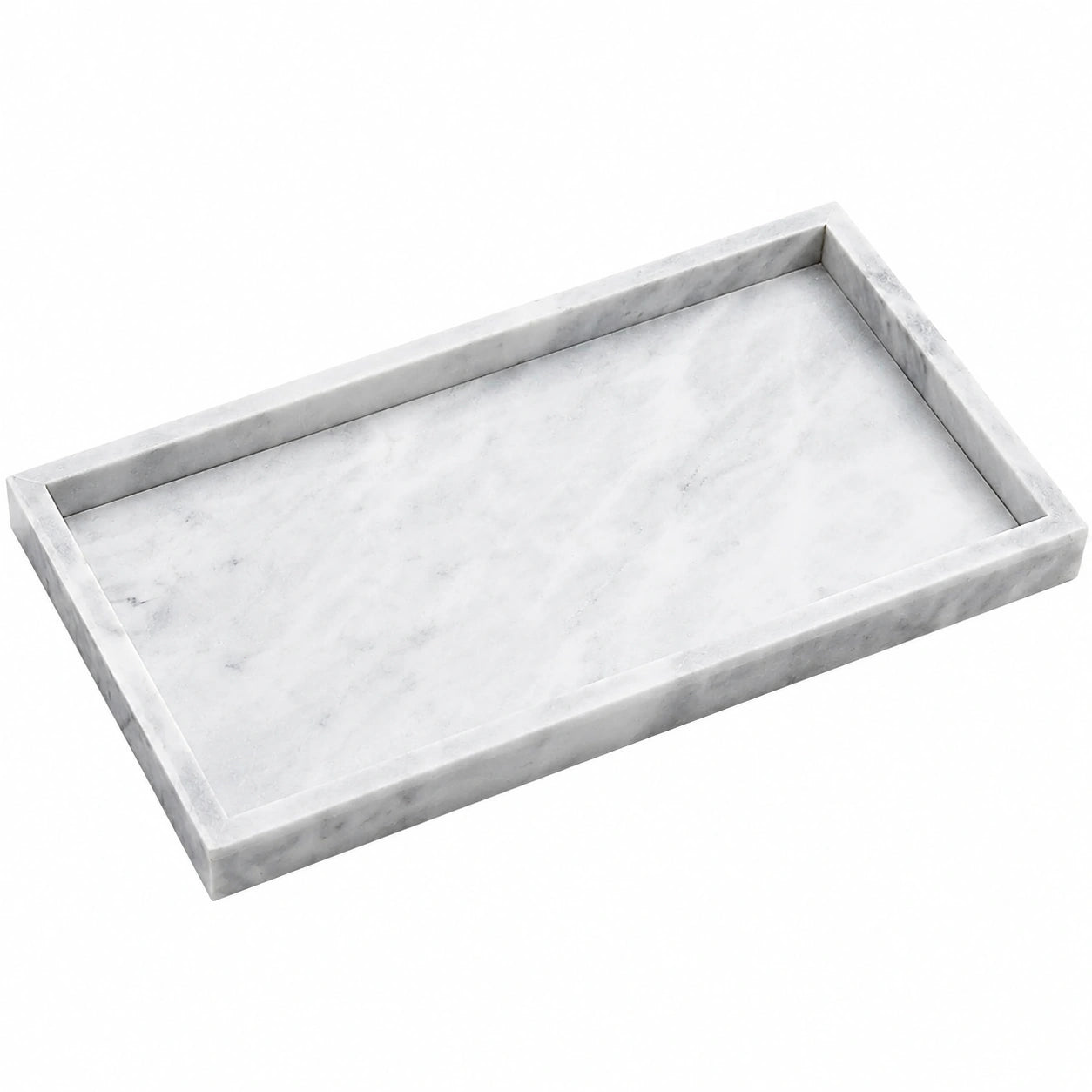 Marmor Tablett Weiß Rechteckig 40x20cm