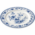 Porzellanteller mit Blumenmuster Blau-Weiß, 27cm
